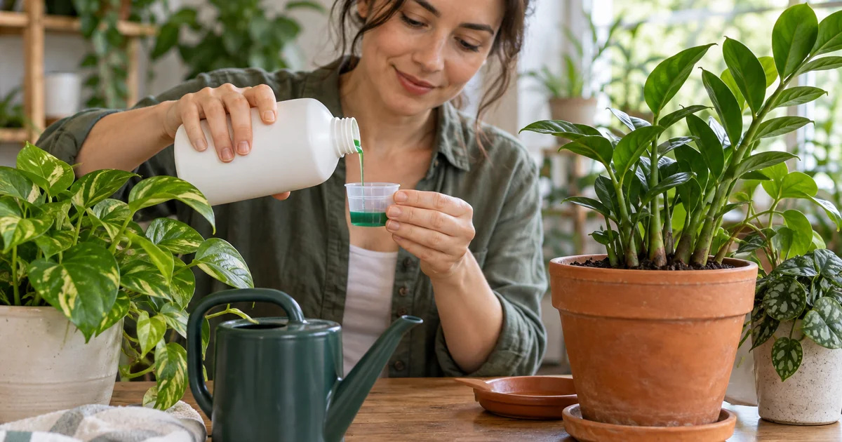 Botanical photo illustrating when and how to fertilize potted plants