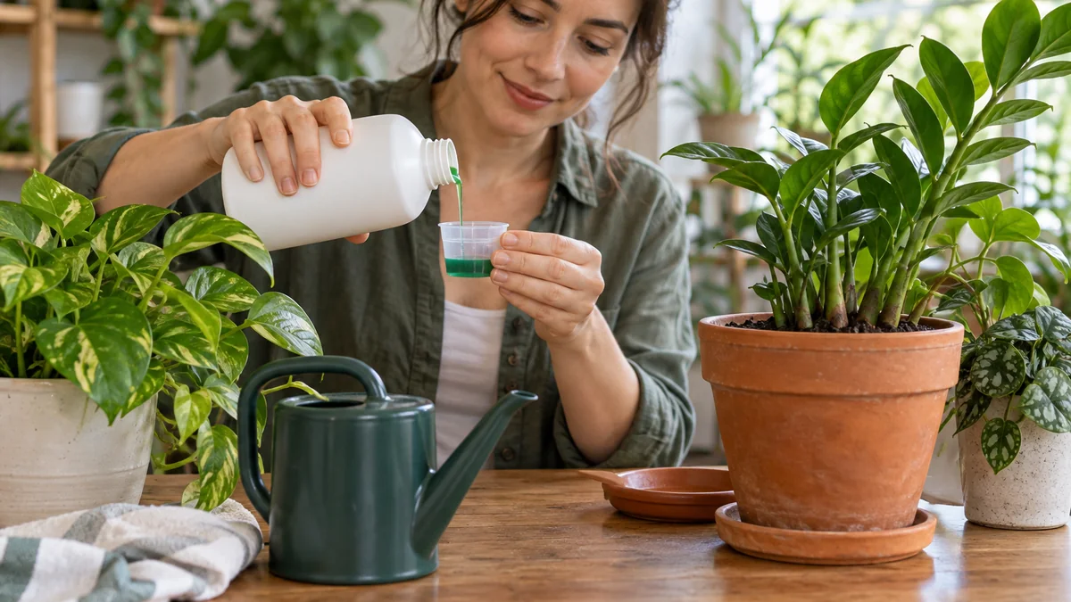 Photo detail related to when and how to fertilize potted plants