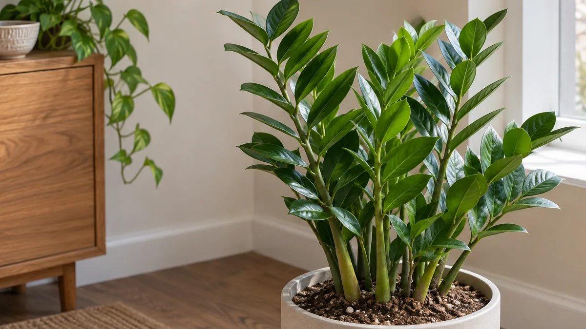 Photo illustrating how to care for a zz plant and avoid overwatering