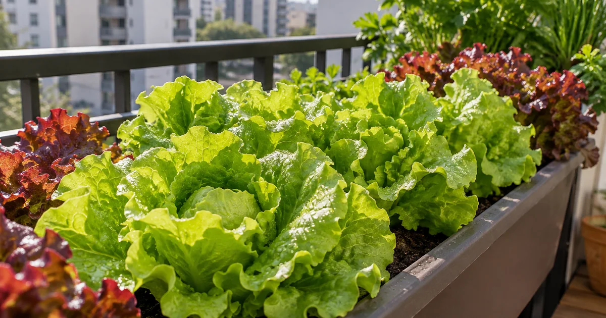 Botanical photo illustrating how to grow lettuce in pots or planters