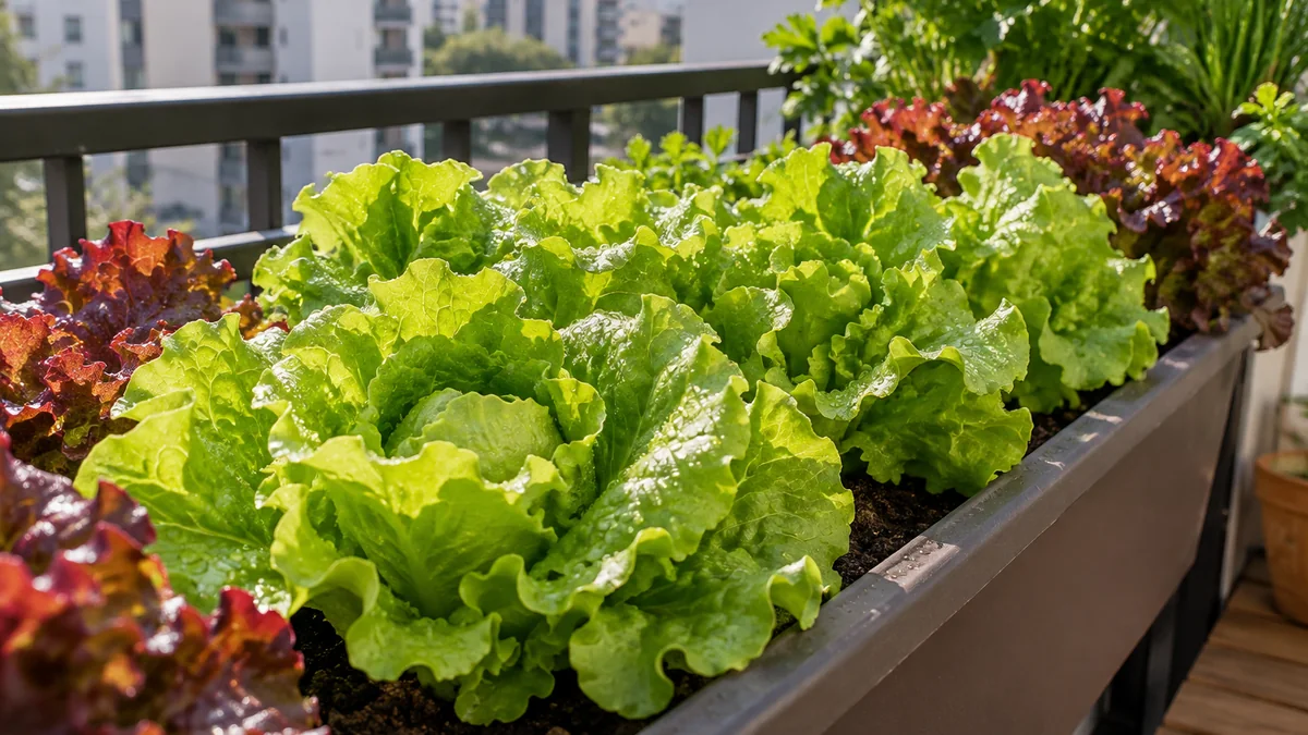 Photo detail related to how to grow lettuce in pots or planters