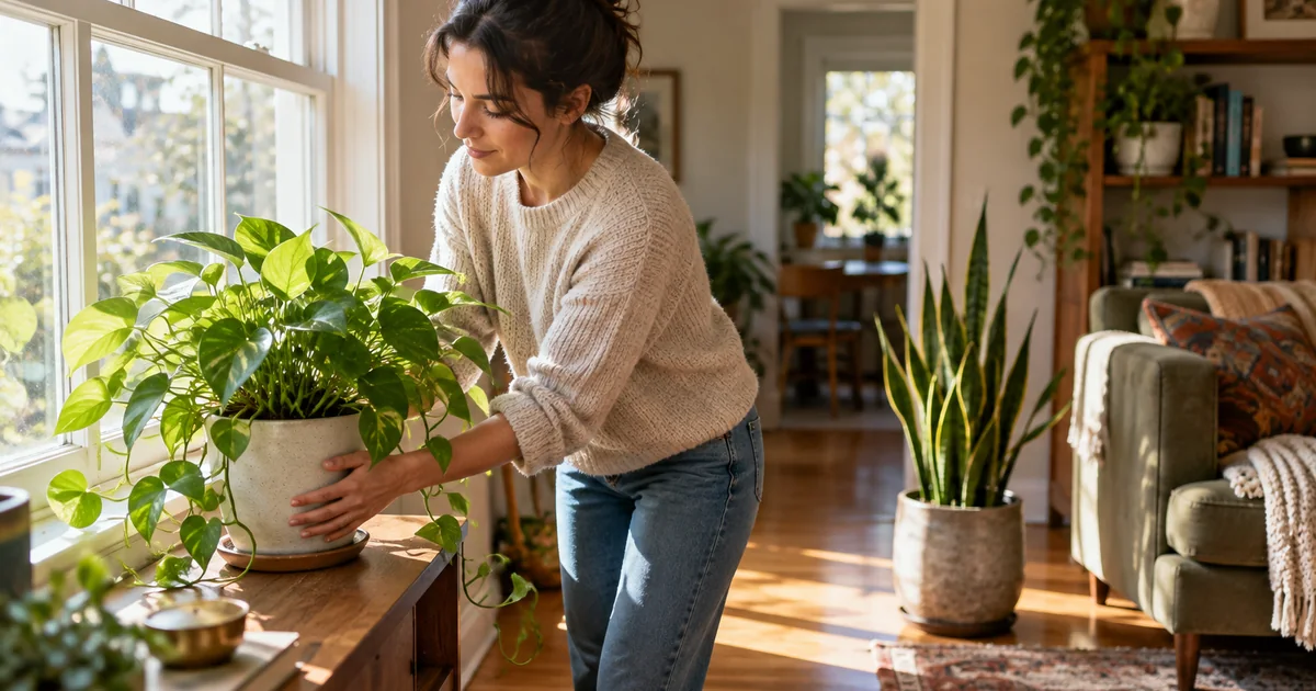 Botanical photo illustrating how to choose the right spot for each houseplant