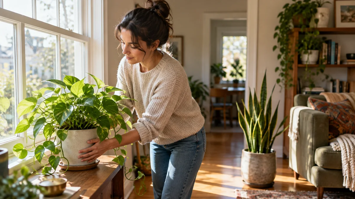 Photo illustrating how to choose the right spot for each houseplant
