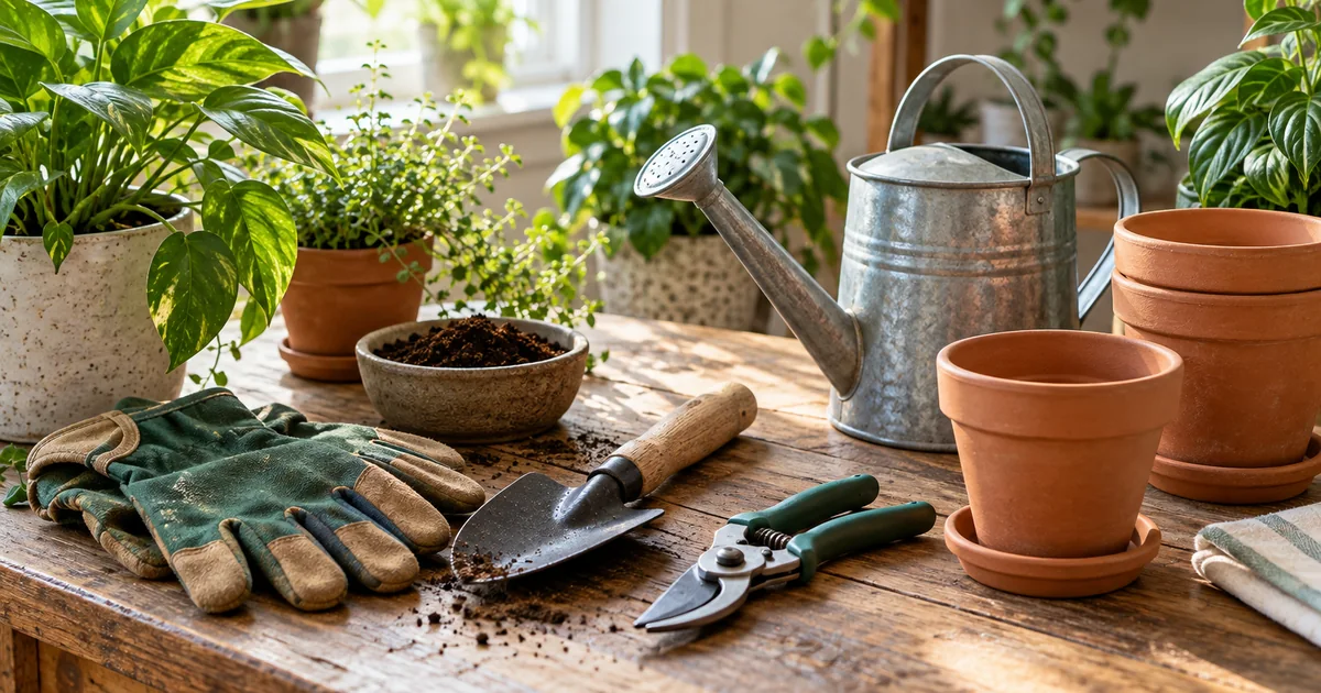 Botanical photo illustrating how to choose and use basic home gardening tools