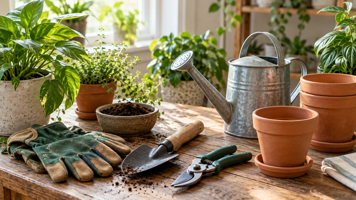 Photo illustrating how to choose and use basic home gardening tools