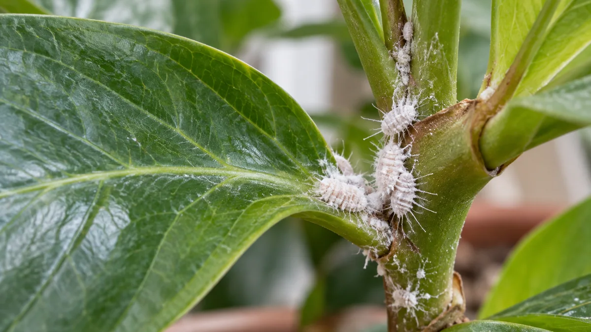 Photo illustrating how to identify and manage mealybugs on plants