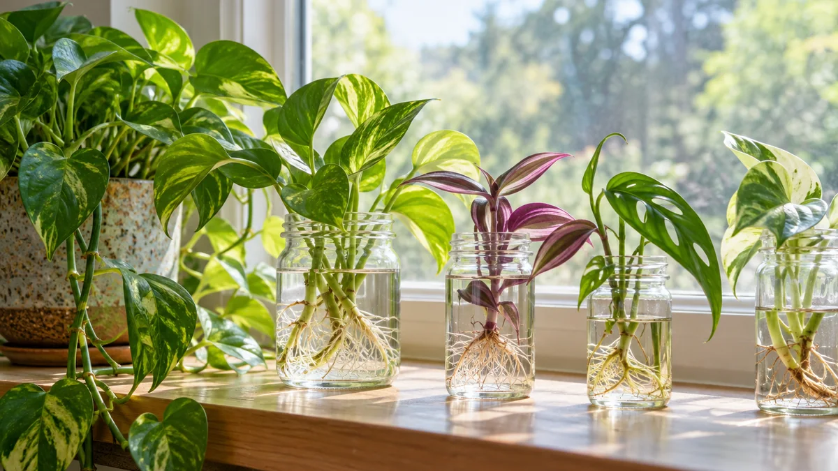 Photo illustrating how to propagate plants from cuttings