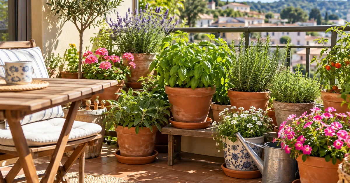 Botanical photo illustrating best plants for a sunny balcony