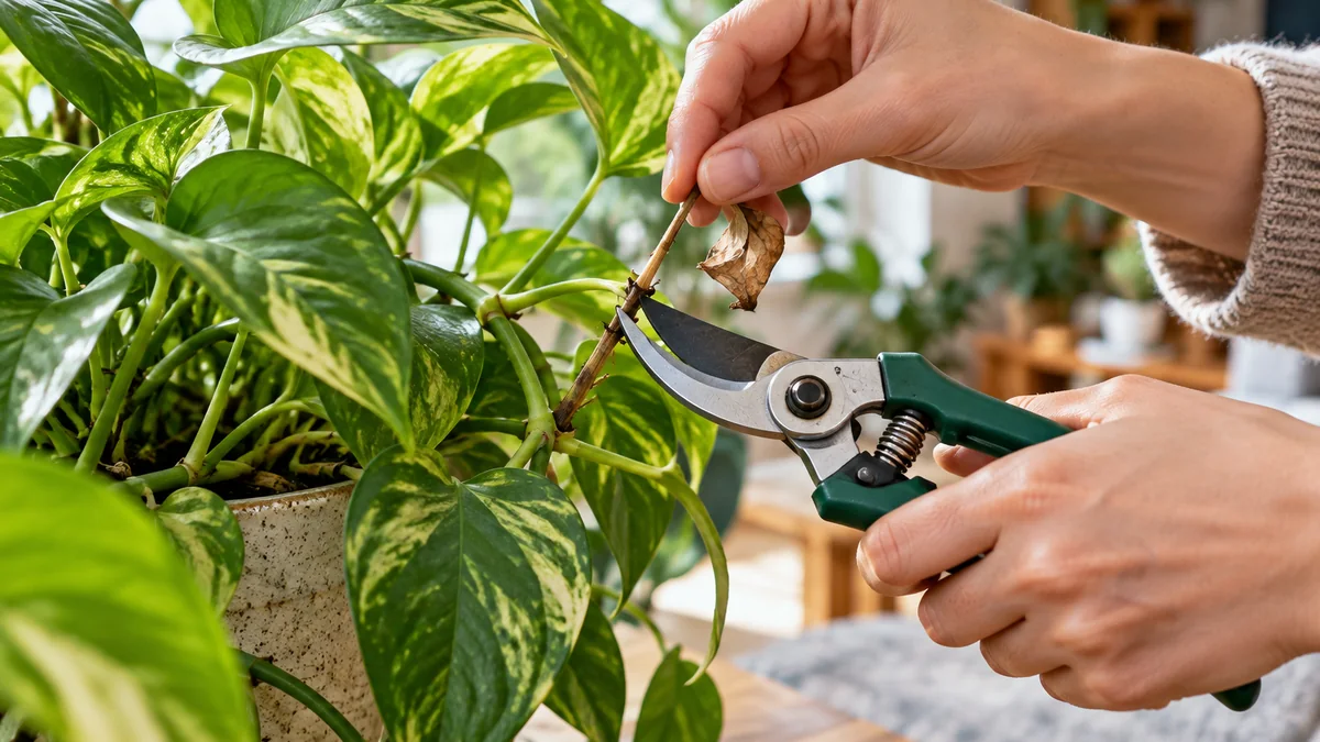 Photo detail related to how to prune houseplants safely
