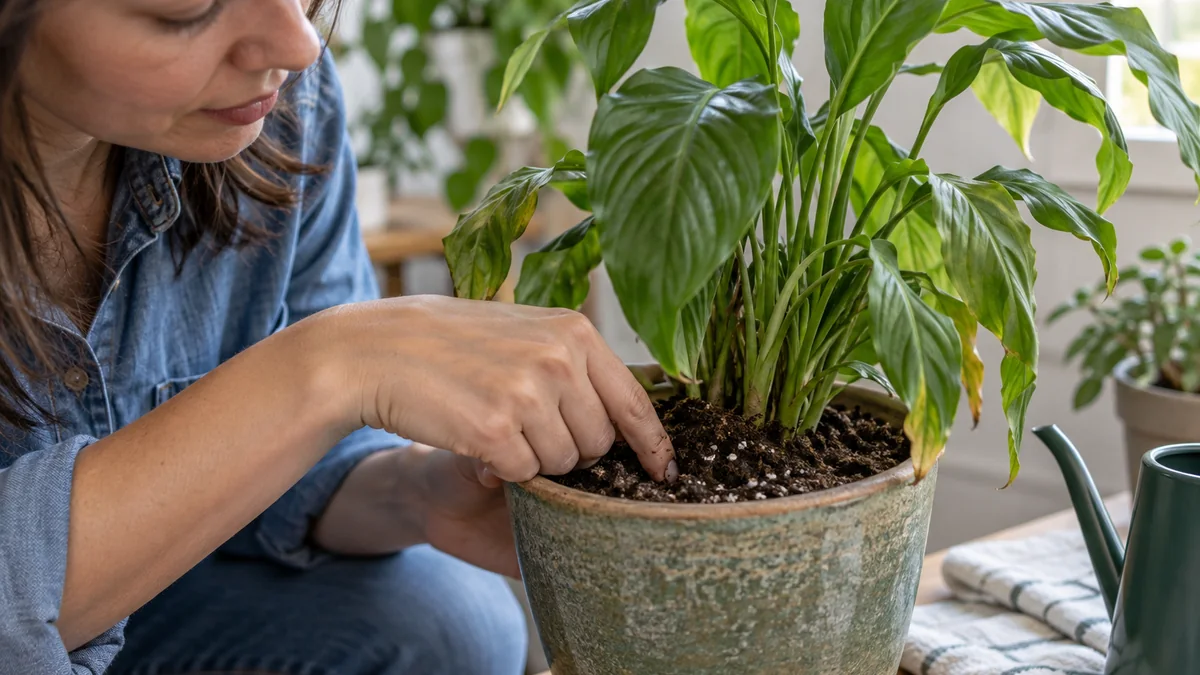 Photo illustrating how to diagnose a wilting plant