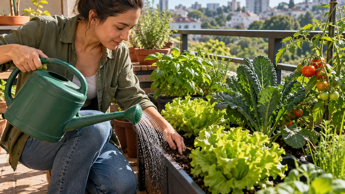 Photo detail related to how to water a home vegetable garden during hot weather