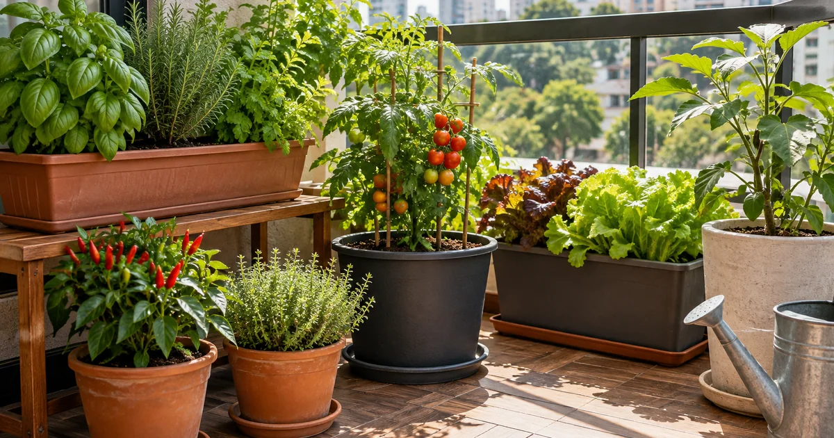 Botanical photo illustrating how to choose containers for an apartment garden