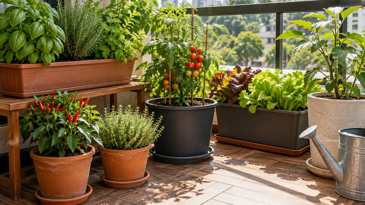 Photo detail related to how to choose containers for an apartment garden